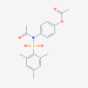 molecular formula C19H21NO5S B281404 4-[Acetyl(mesitylsulfonyl)amino]phenyl acetate 