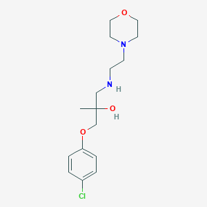 molecular formula C16H25ClN2O3 B2814046 1-(4-Chlorophenoxy)-2-methyl-3-[(2-morpholinoethyl)amino]-2-propanol CAS No. 866156-85-6