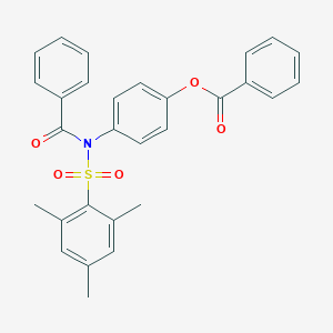 molecular formula C29H25NO5S B281405 4-[Benzoyl(mesitylsulfonyl)amino]phenyl benzoate 