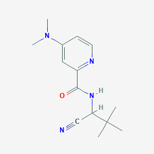 molecular formula C14H20N4O B2814052 N-(1-Cyano-2,2-dimethylpropyl)-4-(dimethylamino)pyridine-2-carboxamide CAS No. 1645493-33-9