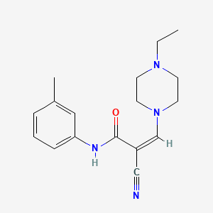 molecular formula C17H22N4O B2814060 (Z)-2-氰基-3-(4-乙基哌嗪-1-基)-N-(3-甲基苯基)丙-2-烯酰胺 CAS No. 881560-88-9