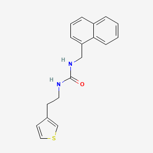molecular formula C18H18N2OS B2814063 1-(Naphthalen-1-ylmethyl)-3-(2-(thiophen-3-yl)ethyl)urea CAS No. 1251685-09-2