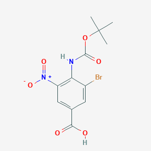 3-Bromo-4-[(2-methylpropan-2-yl)oxycarbonylamino]-5-nitrobenzoic acid