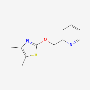 molecular formula C11H12N2OS B2814088 2-{[(4,5-Dimethyl-1,3-thiazol-2-yl)oxy]methyl}pyridine CAS No. 2201732-88-7