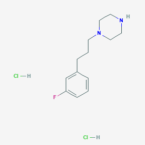 molecular formula C13H21Cl2FN2 B2814089 1-[3-(3-Fluorophenyl)propyl]piperazine dihydrochloride CAS No. 1266689-11-5