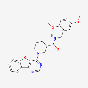 molecular formula C25H26N4O4 B2814097 1-[1]benzofuro[3,2-d]pyrimidin-4-yl-N-(2,5-dimethoxybenzyl)piperidine-3-carboxamide CAS No. 1113118-06-1