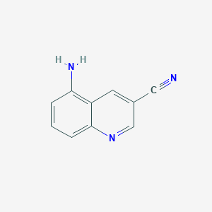 molecular formula C10H7N3 B2814105 5-Aminoquinoline-3-carbonitrile CAS No. 2090560-32-8