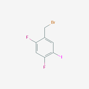 molecular formula C7H4BrF2I B2814107 2,4-Difluoro-5-iodobenzyl bromide CAS No. 2022670-54-6