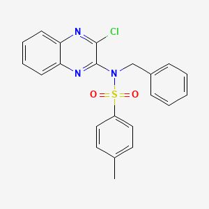 molecular formula C22H18ClN3O2S B2814109 N-benzyl-N-(3-chloroquinoxalin-2-yl)-4-methylbenzene-1-sulfonamide CAS No. 499184-91-7