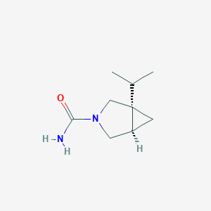 molecular formula C9H16N2O B2814114 (1R,5R)-1-丙基-3-氮杂双环[3.1.0]己烷-3-羧酰胺 CAS No. 2408938-13-4