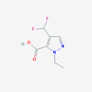 molecular formula C7H8F2N2O2 B2814115 4-(Difluoromethyl)-2-ethylpyrazole-3-carboxylic acid CAS No. 2248385-02-4