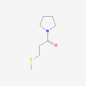 molecular formula C8H15NOS B2814121 3-甲基硫基-1-吡咯啶-1-基丙酮-1-酮 CAS No. 1340258-78-7