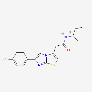 molecular formula C17H18ClN3OS B2814122 N-(叔丁基)-2-(6-(4-氯苯基)咪唑并[2,1-b]噻唑-3-基)乙酰胺 CAS No. 897457-75-9