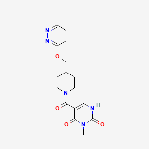 3-Methyl-5-[4-[(6-methylpyridazin-3-yl)oxymethyl]piperidine-1-carbonyl]-1H-pyrimidine-2,4-dione