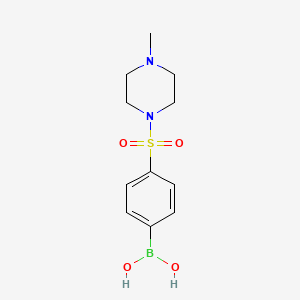 molecular formula C11H17BN2O4S B2814129 4-(4-甲基-哌嗪磺酰基)苯基硼酸 CAS No. 486422-11-1