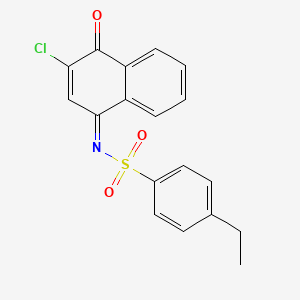 molecular formula C18H14ClNO3S B2814131 (Z)-N-(3-氯-4-氧代萘并[1(4H)]-基亚甲基)-4-乙基苯基磺酰胺 CAS No. 518332-74-6
