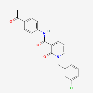molecular formula C21H17ClN2O3 B2814135 N-(4-acetylphenyl)-1-(3-chlorobenzyl)-2-oxo-1,2-dihydropyridine-3-carboxamide CAS No. 946331-87-9