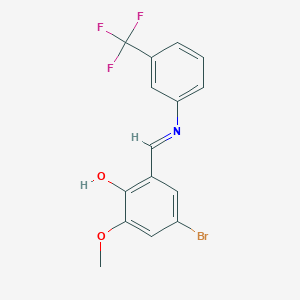 4-Bromo-2-methoxy-6-({[3-(trifluoromethyl)phenyl]imino}methyl)benzenol