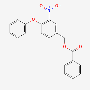 molecular formula C20H15NO5 B2814142 (3-Nitro-4-phenoxyphenyl)methyl benzoate CAS No. 339279-26-4