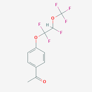 molecular formula C11H8F6O3 B2814143 4-[1,1,2-三氟-2-(三氟甲氧基)乙氧基]苯乙酮 CAS No. 1845693-80-2