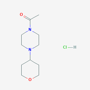 1-(4-(tetrahydro-2H-pyran-4-yl)piperazin-1-yl)ethan-1-one hydrochloride