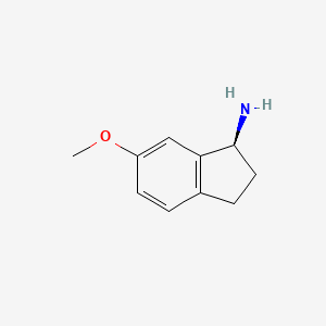 molecular formula C10H13NO B2814152 (1S)-6-甲氧基-2,3-二氢-1H-茚-1-胺 CAS No. 168903-23-9