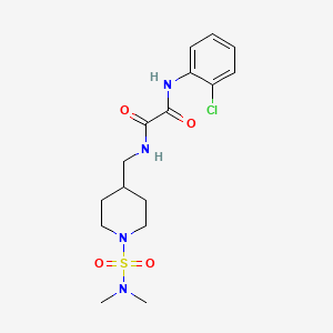 molecular formula C16H23ClN4O4S B2814157 N'-(2-氯苯基)-N-{[1-(二甲基磺酰氨基)哌啶-4-基]甲基}乙二酰胺 CAS No. 2097859-44-2