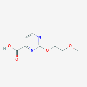molecular formula C8H10N2O4 B2814168 2-(2-甲氧基乙氧基)嘧啶-4-羧酸 CAS No. 1699550-27-0