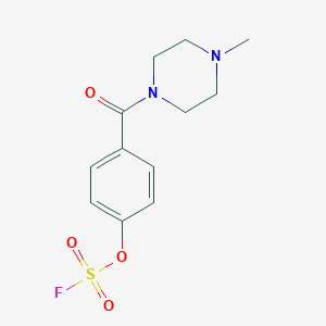 molecular formula C12H15FN2O4S B2814172 1-(4-Fluorosulfonyloxybenzoyl)-4-methylpiperazine CAS No. 2411245-91-3