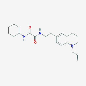 molecular formula C22H33N3O2 B2814177 N1-cyclohexyl-N2-(2-(1-propyl-1,2,3,4-tetrahydroquinolin-6-yl)ethyl)oxalamide CAS No. 955793-06-3