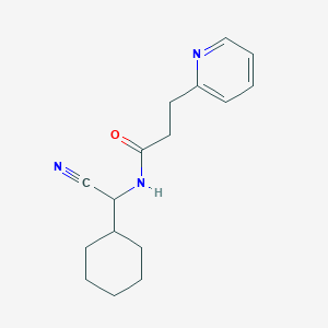 molecular formula C16H21N3O B2814178 N-[Cyano(cyclohexyl)methyl]-3-pyridin-2-ylpropanamide CAS No. 1436089-99-4