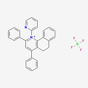 molecular formula C30H23BF4N2 B2814187 2,4-Diphenyl-1-(2-pyridinyl)-5,6-dihydrobenzo[h]quinolinium tetrafluoroborate CAS No. 75864-92-5