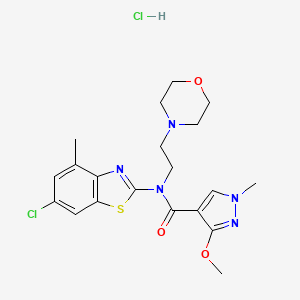 N-(6-chloro-4-methylbenzo[d]thiazol-2-yl)-3-methoxy-1-methyl-N-(2-morpholinoethyl)-1H-pyrazole-4-carboxamide hydrochloride