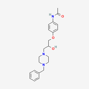 molecular formula C22H29N3O3 B2814215 N-{4-[3-(4-苄基-1-哌嗪基)-2-羟基丙氧基]苯基}乙酰胺 CAS No. 613655-78-0