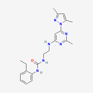1-(2-((6-(3,5-dimethyl-1H-pyrazol-1-yl)-2-methylpyrimidin-4-yl)amino)ethyl)-3-(2-ethylphenyl)urea