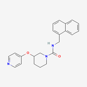 molecular formula C22H23N3O2 B2814223 N-(萘-1-基甲基)-3-(吡啶-4-氧基)哌啶-1-甲酰胺 CAS No. 2034619-21-9