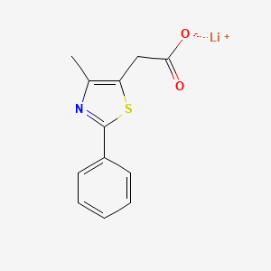 molecular formula C12H10LiNO2S B2814224 Lithium;2-(4-methyl-2-phenyl-1,3-thiazol-5-yl)acetate CAS No. 2241141-43-3