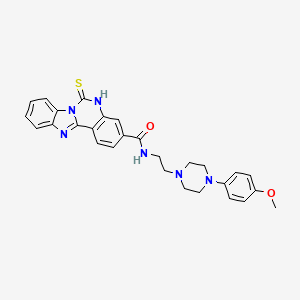 N-[2-[4-(4-methoxyphenyl)-1-piperazinyl]ethyl]-6-sulfanylidene-5H-benzimidazolo[1,2-c]quinazoline-3-carboxamide