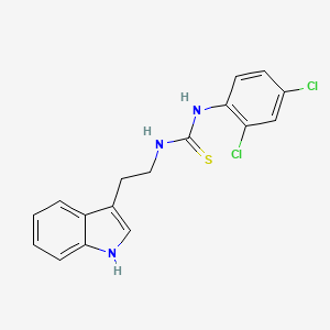 molecular formula C17H15Cl2N3S B2814238 1-(2,4-二氯苯基)-3-[2-(1H-吲哚-3-基)乙基]硫脲 CAS No. 405068-29-3