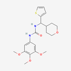 1-[Oxan-4-yl(thiophen-2-yl)methyl]-3-(3,4,5-trimethoxyphenyl)urea