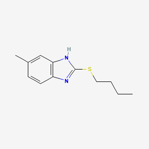 molecular formula C12H16N2S B2814240 1H-1,3-Benzimidazole, 2-(butylthio)-5-methyl- CAS No. 146350-96-1