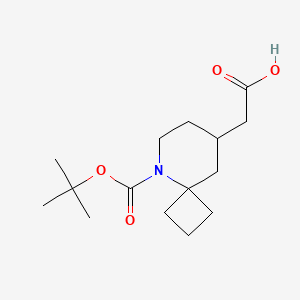 2-[5-[(2-Methylpropan-2-yl)oxycarbonyl]-5-azaspiro[3.5]nonan-8-yl]acetic acid