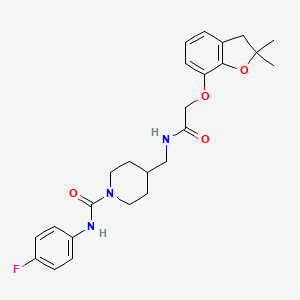 4-((2-((2,2-dimethyl-2,3-dihydrobenzofuran-7-yl)oxy)acetamido)methyl)-N-(4-fluorophenyl)piperidine-1-carboxamide