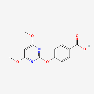 molecular formula C13H12N2O5 B2814255 4-(4,6-dimethoxypyrimidin-2-yl)oxybenzoic Acid CAS No. 294848-97-8