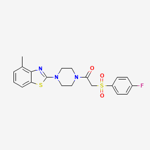 2-(4-{[(4-Fluorophenyl)sulfonyl]acetyl}piperazin-1-yl)-4-methyl-1,3-benzothiazole