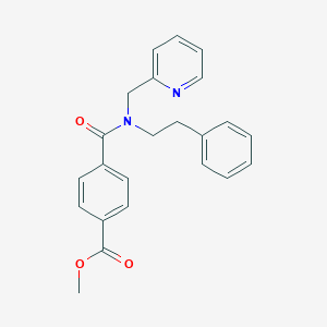 molecular formula C23H22N2O3 B2814277 Methyl 4-(phenethyl(pyridin-2-ylmethyl)carbamoyl)benzoate CAS No. 1286726-56-4