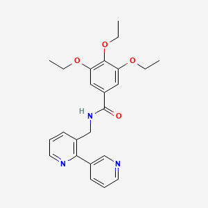 molecular formula C24H27N3O4 B2814280 N-([2,3'-bipyridin]-3-ylmethyl)-3,4,5-triethoxybenzamide CAS No. 1903366-76-6