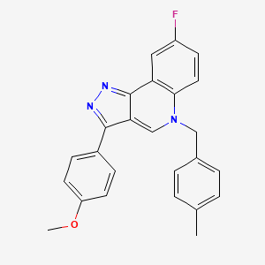 molecular formula C25H20FN3O B2814302 8-fluoro-3-(4-methoxyphenyl)-5-(4-methylbenzyl)-5H-pyrazolo[4,3-c]quinoline CAS No. 866341-45-9