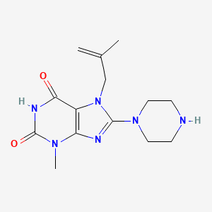 3-Methyl-7-(2-methylprop-2-enyl)-8-piperazin-1-ylpurine-2,6-dione