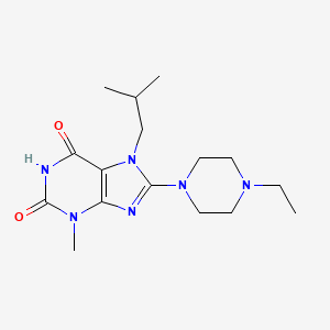8-(4-Ethylpiperazin-1-yl)-3-methyl-7-(2-methylpropyl)purine-2,6-dione